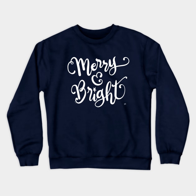 Merry and Bright Christmas Joyfulness Crewneck Sweatshirt by DoubleBrush